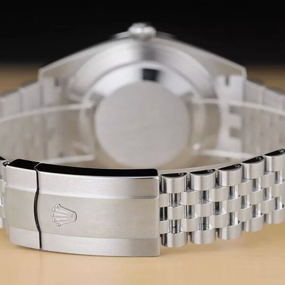 ROLEX MEN'S DATEJUST 41MM RHODIUM GRAY WITH CARD - Picture 4 of 6